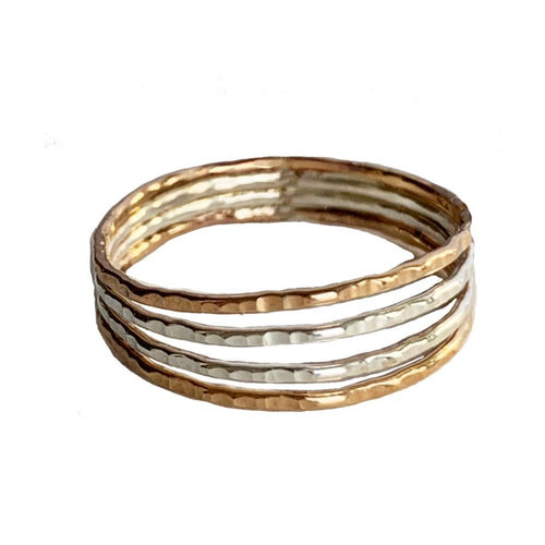 Four Strand Mixed Metal Fitted Toe Ring from toerings.com