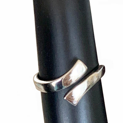 Wrap Around Sterling Adjustable Toe Ring shown on a display