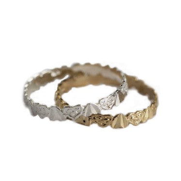 Sweethearts Toe Rings, shown in 14k gold and sterling