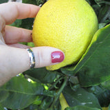 5mm Bold Sterling Thumb Ring shown on a hand