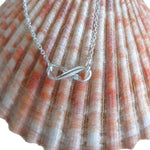 Infinity Charm Sterling Anklet displayed on a sea shell