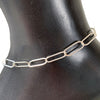 Paper Clip Sterling Anklet