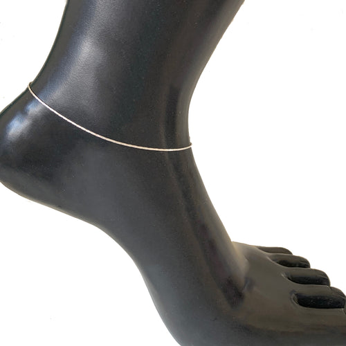 Super Skinny Slinky Chain Sterling Anklet