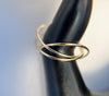 Three Strand Interlock Anxiety Ring 14K Gold