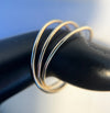 Three Strand Interlock Anxiety Ring 14K Gold