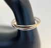 Three Strand Interlock Anxiety Ring 14K Gold