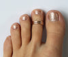 Triple Stack Gold Fill & Sterling & Gold Fill Adj Toe Ring